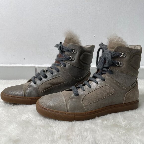 Brunello Cucinelli Gray Sneakers for Effortless Style